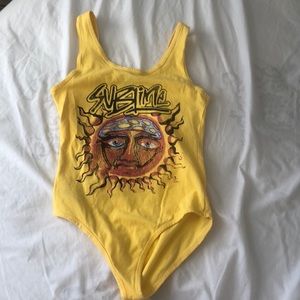 Sublime yellow bodysuit from forever 21